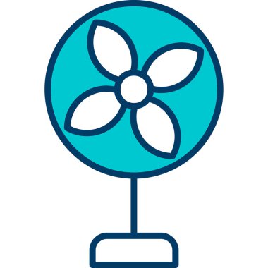 air fan simgesi, vektör illüstrasyonu basit tasarım