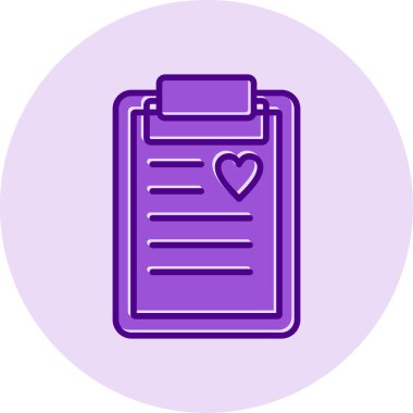 sağlık raporu simgesi vektör illüstrasyon 