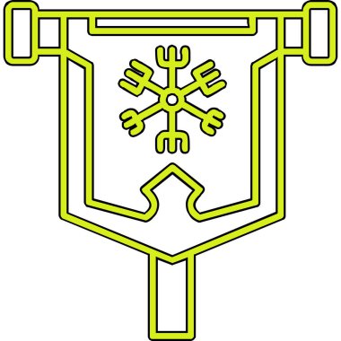 bayrak web simgesi, vektör illüstrasyonu 