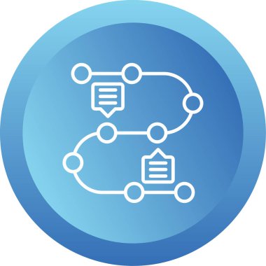 Zaman çizgisi modern simgesinin vektör illüstrasyonu       