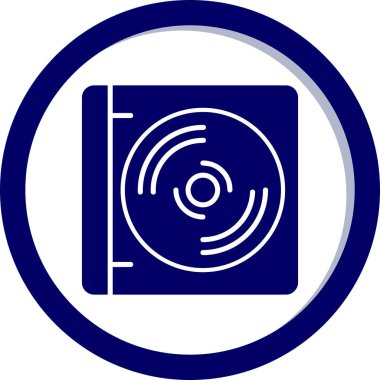 CD mi? Web simgesi basit illüstrasyon                