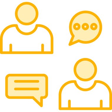 sohbet simgesi, vektör illüstrasyonu basit tasarım