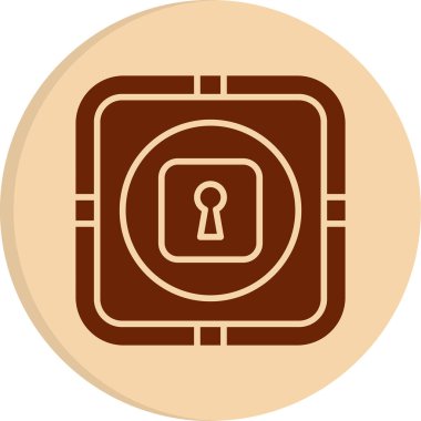 kilit düz simge vektör çizim