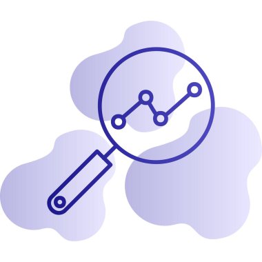 Analitik Araştırma. Web simgesi basit illüstrasyon             