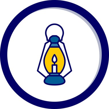 Bir fener ağ simgesinin vektör illüstrasyonu