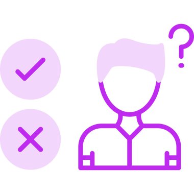 Quiz web simgesi vektör illüstrasyonu