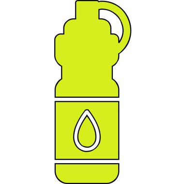 Su şişesi. Web simgesi basit illüstrasyon