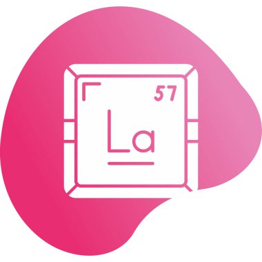 Lantanum modern simgesinin vektör illüstrasyonu                      