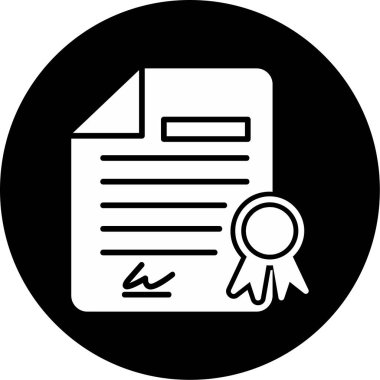 Diploma simgesi, vektör illüstrasyonu basit tasarım