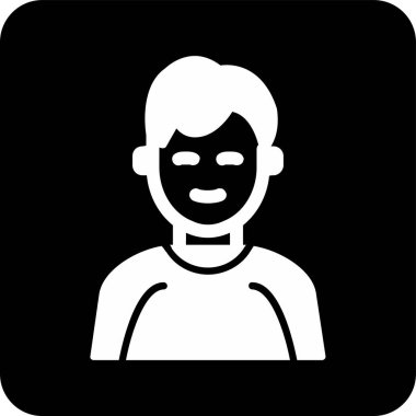 İnsan avatar web simgesi basit illüstrasyon 