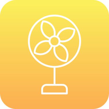 air fan simgesi, vektör illüstrasyonu basit tasarım