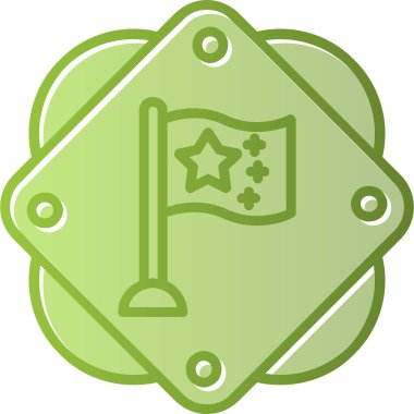 Çin bayrak simgesinin vektör illüstrasyonu