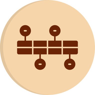 İş diyagramı simgesi. Ağ şeması simgesi. Veritabanı sembolü, vektör illüstrasyonu