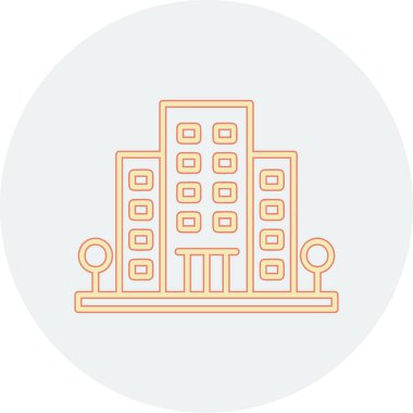 Office Building web simgesi, vektör illüstrasyonu