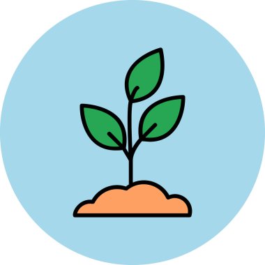 Bitki. Web simgesi basit illüstrasyon 