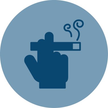 Sigara içme simgesi, vektör illüstrasyonu basit tasarım