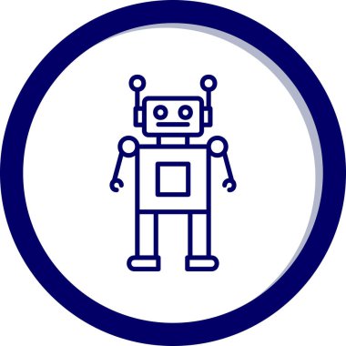 robot. Web simgesi basit illüstrasyon 