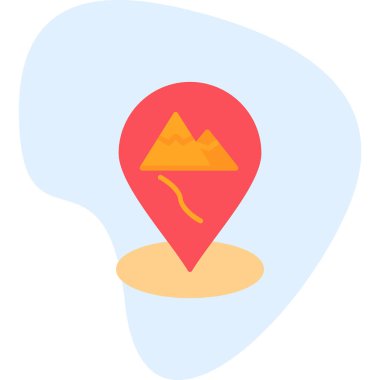 Harita simgesi, konum konsept vektör illüstrasyonu