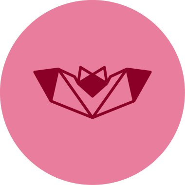 kağıt yarasa simgesi ince çizgi biçiminde