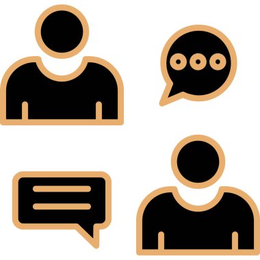 sohbet simgesi, vektör illüstrasyonu basit tasarım