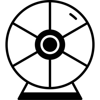 tekerlek düz simgesi, vektör çizim