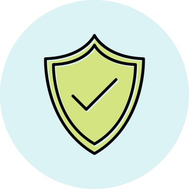 kalkan simgesi web basit illüstrasyon