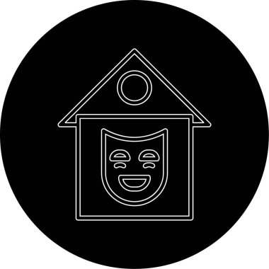 Tiyatro Web simgesi, vektör illüstrasyonu