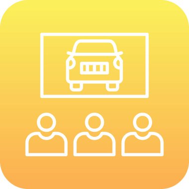 Sınıf Sürücü Web simgesi vektör çizimi