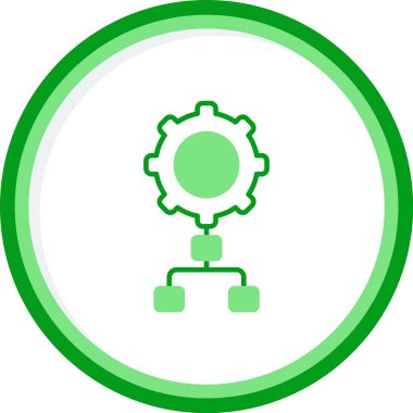 Uygulama süreci simgesi, vektör illüstrasyonu basit tasarım