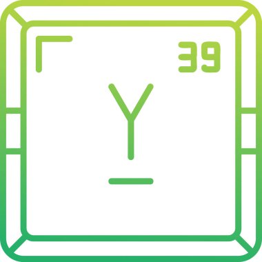 Yttrium modern simgesinin vektör illüstrasyonu                      