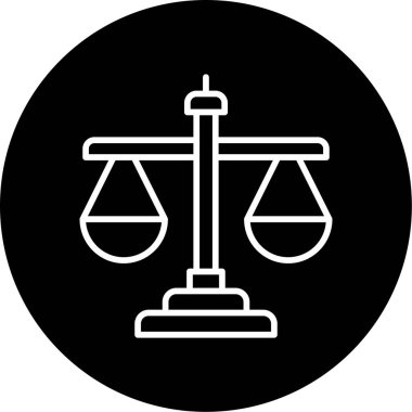 Ölçek simgesi, vektör illüstrasyonu basit tasarım