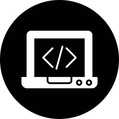 dizüstü bilgisayar simgesi, vektör illüstrasyonu basit tasarım