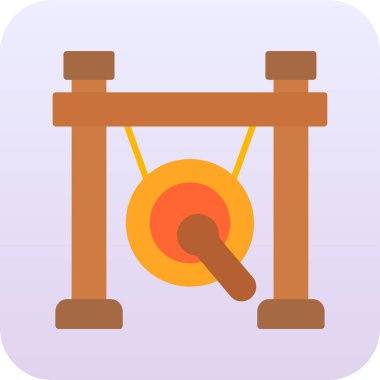 gong simgesi web basit illüstrasyon