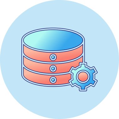 veritabanı. Web simgesi basit illüstrasyon 