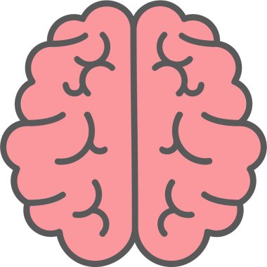 Beyin. Web simgesi basit illüstrasyon 