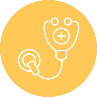 Stetoskop ikonu vektör illüstrasyon tasarımı