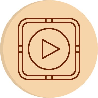 çalma düğmesi simgesi, vektör illüstrasyonu 