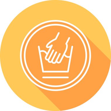 El yıkama web simgesi, vektör illüstrasyonu