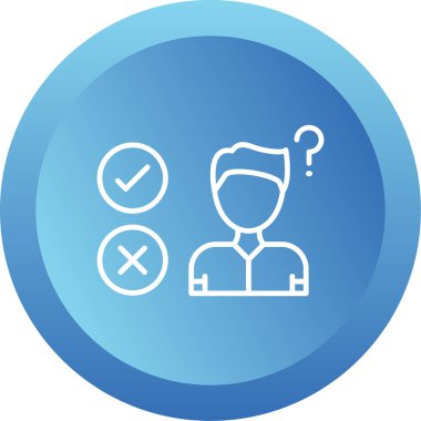 Quiz web simgesi vektör illüstrasyonu