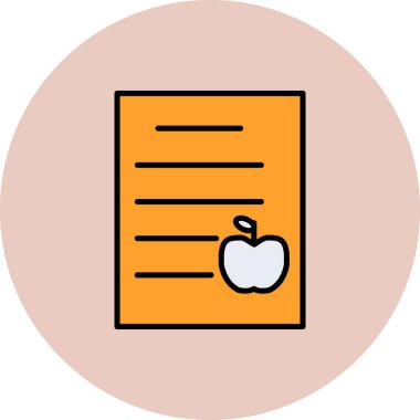 Diyet Planı Web simgesi vektör çizimi