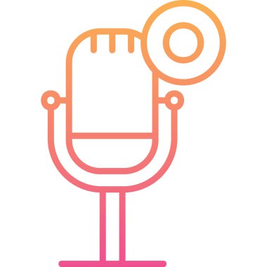 mikrofon simgesi, vektör illüstrasyonu basit tasarım