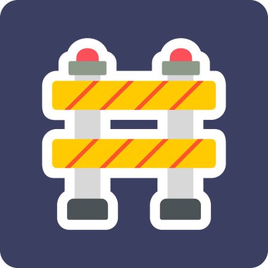 Trafik Bariyeri vektör tasarım şablonu        