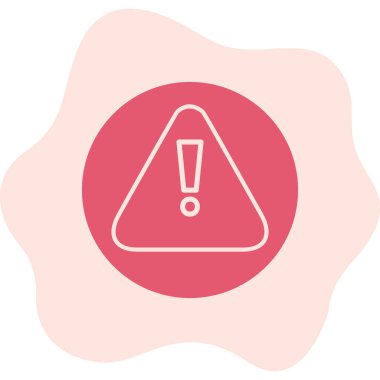 Uyarı vektör çizgisi simgesi, vektör illüstrasyonu 