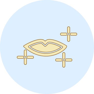 Kadın dudakları, makyaj vektörü illüstrasyonu 