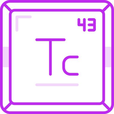 Technetium modern simgesinin vektör çizimi                      