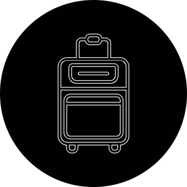 Bavul web simgesi, vektör çizim