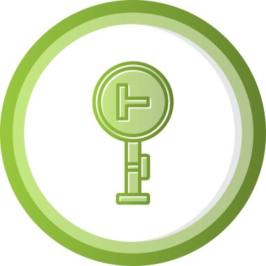 T Junction simgesi vektör illüstrasyonu      