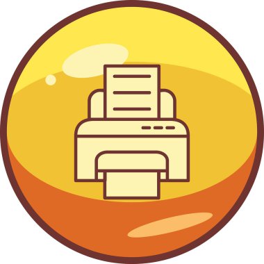 yazıcı web simgesi basit illüstrasyon 