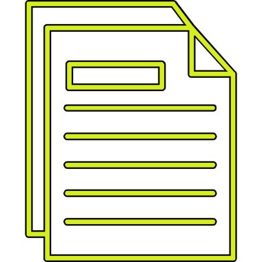 belge web simgesi basit resimleme 