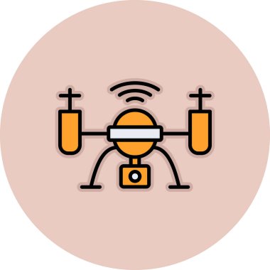 Drone simgesi vektör illüstrasyon tasarımı